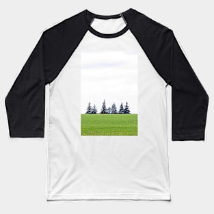 White Sky, Green Trees, and Field Baseball T-Shirt